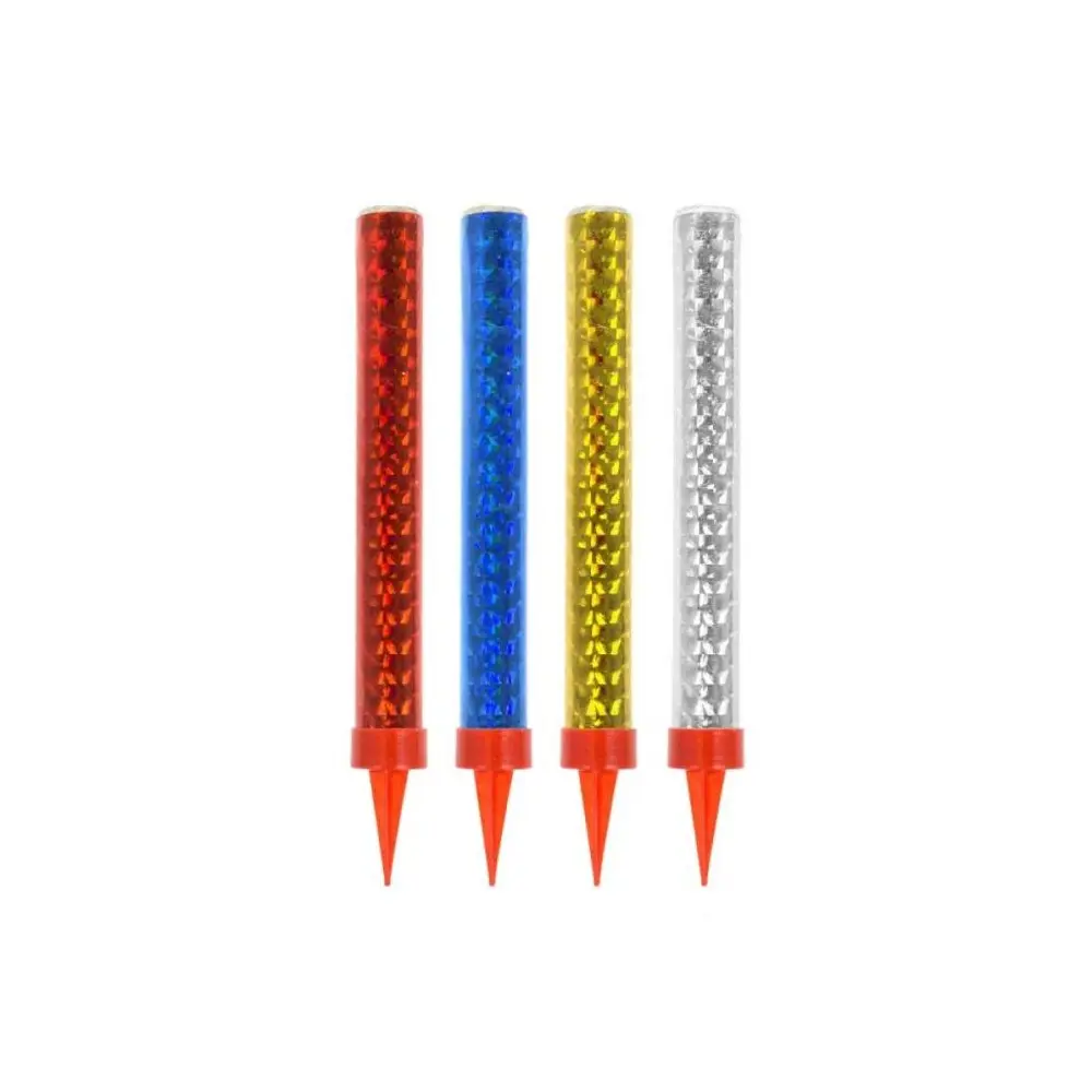 Candele Fontane piriche per feste olografiche - 12 cm / 12 pz. - SFF0900H