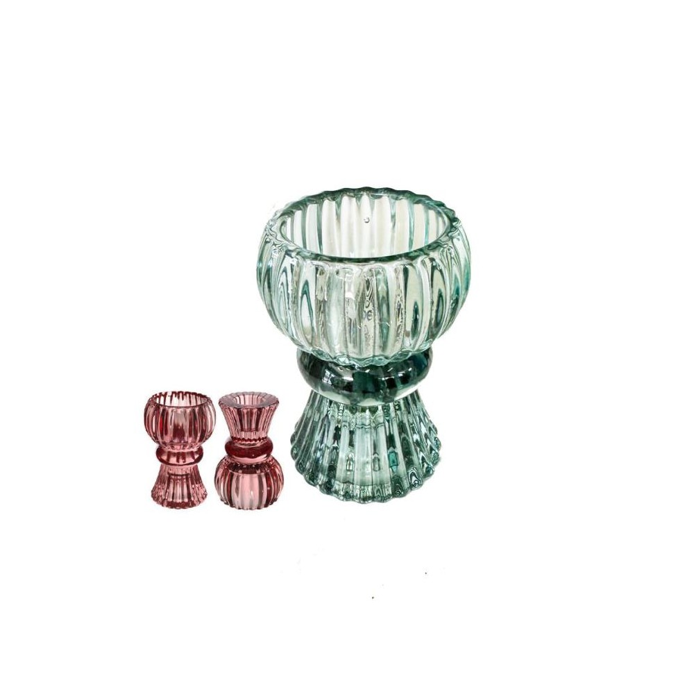 Candeliere Coppa Color 1pz - disponibile in 2 colori ass. e casuali . 5,5x5,5x7cm  - 1352002