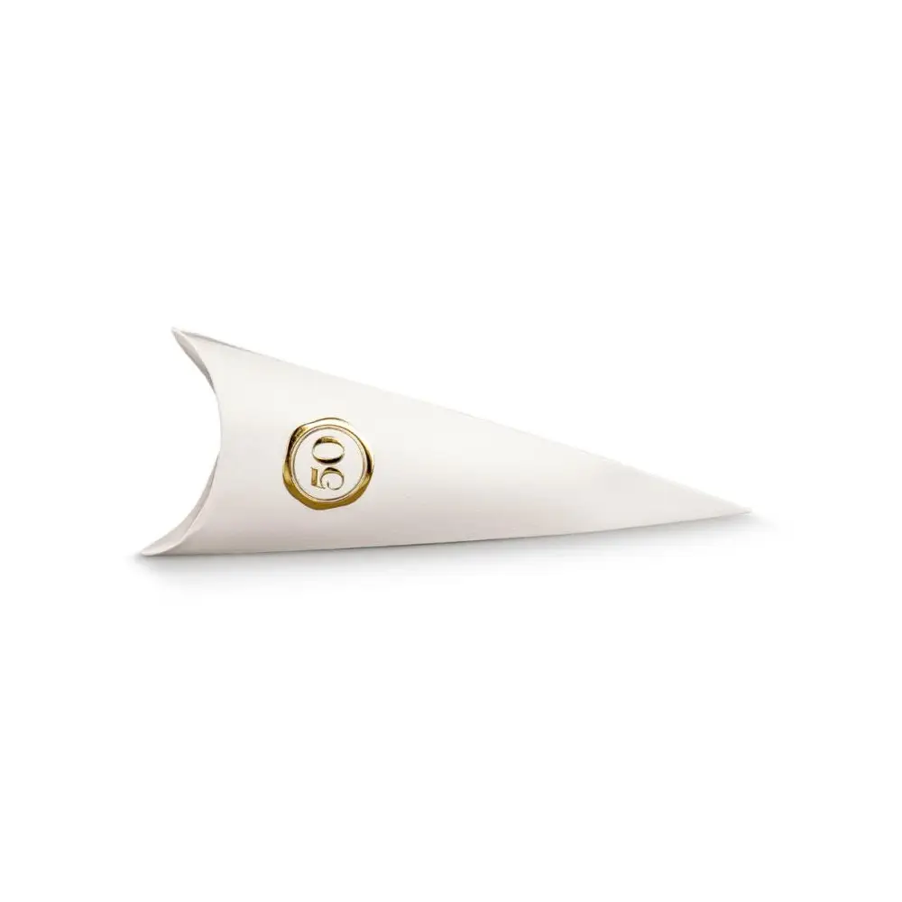 Cono Portaconfetti o riso 50 anni Bianco 190mm -19095