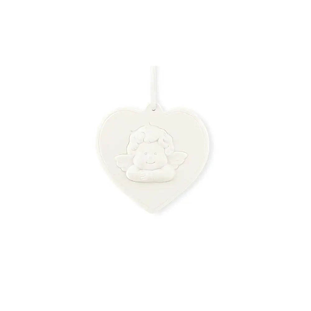 Cuore decorativo con Angelo 80 mm - C/13878D - 57805