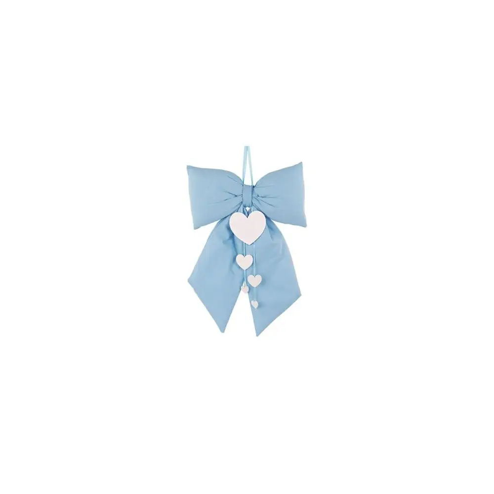 Fiocco Azzurro Imbottito con Cuori Da Appendere 300 x 500 mm - 29147