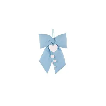 Fiocco Azzurro Imbottito con Cuori Da Appendere 300 x 500 mm - 29147