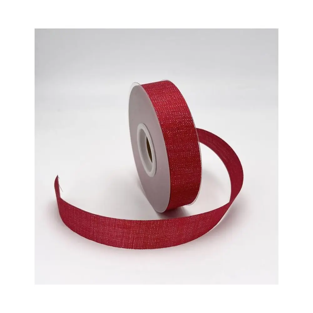 Rotolo Nastro di Cotone Perla Rosso mm15x25mt NCP15 026