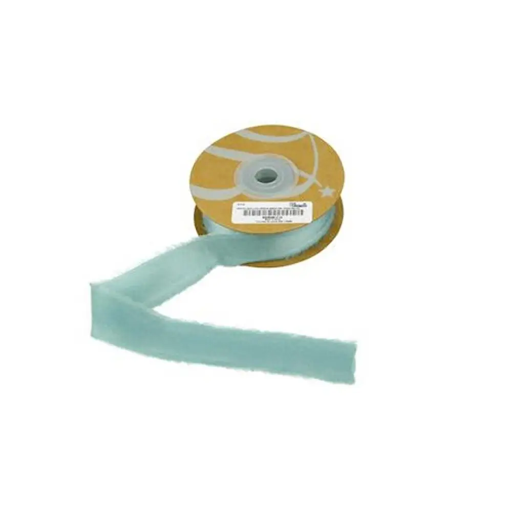 Rotolo Nastro di Raso con Frangia Verde Salvia mm25x15mt - 1pz  - NI75 20