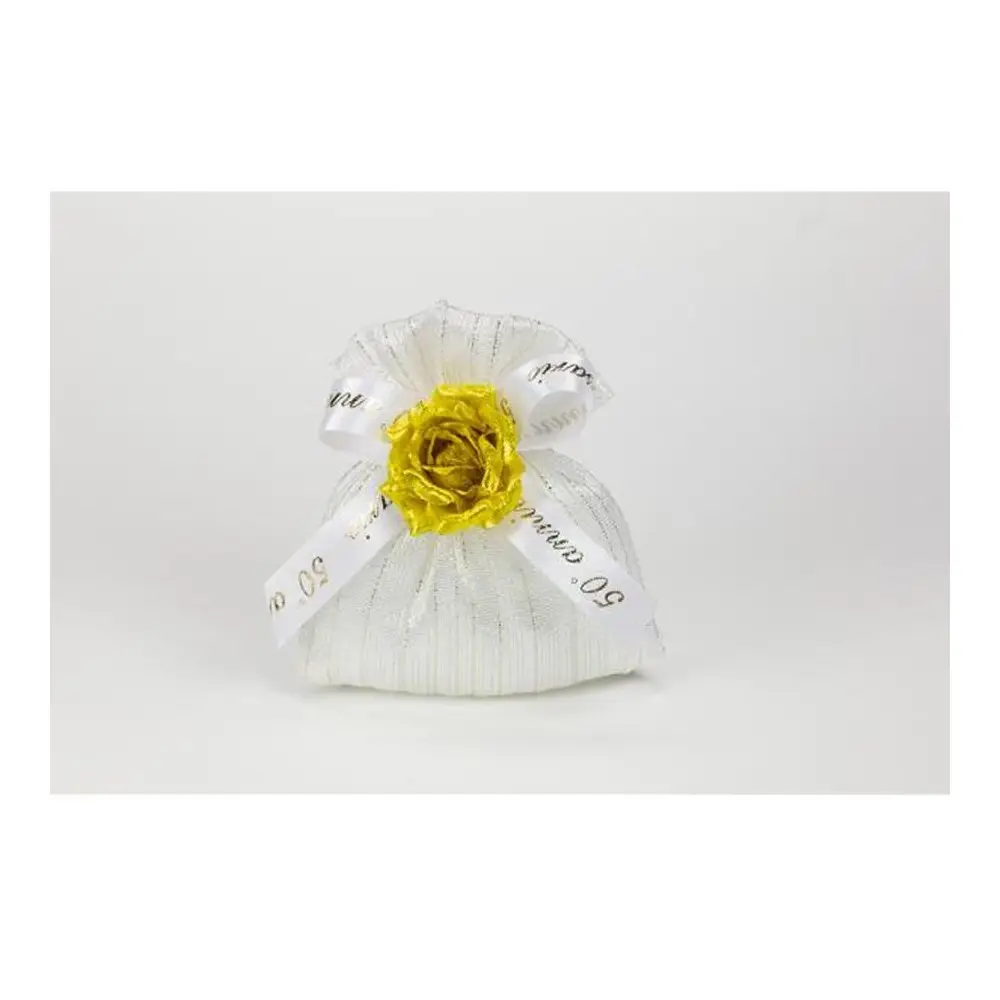 Sacchetto Piccolo Rigo Lamè Oro 10PZ 11cmx13h - A2947-P ORO ( decorazioni non incluse )