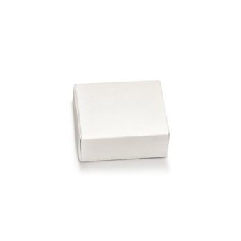 Scatolina portaconfetti cassetto quadrato bianco 60x50x30mm - 18968