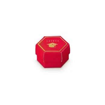 Scatolina Portaconfetti esagonale Rossa Laurea 60x40mm - 17875