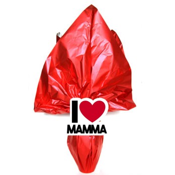 Uovo di Pasqua " I love Mamma " Personalizzabile con portachivi tematico
