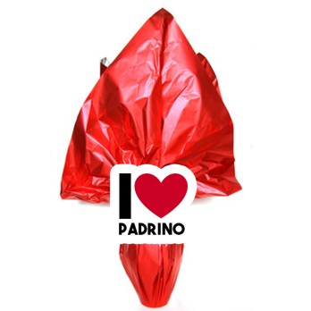Uovo di Pasqua " I love Padrino" Personalizzabile con portachivi tematico