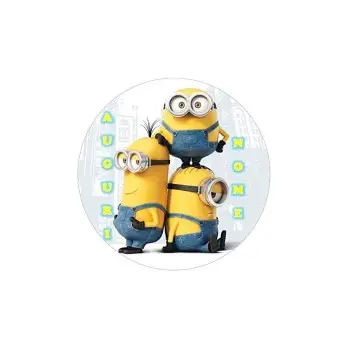 Cialda MINIONS LOVELY CATTIVISSIMO ME  tonda personalizzabile