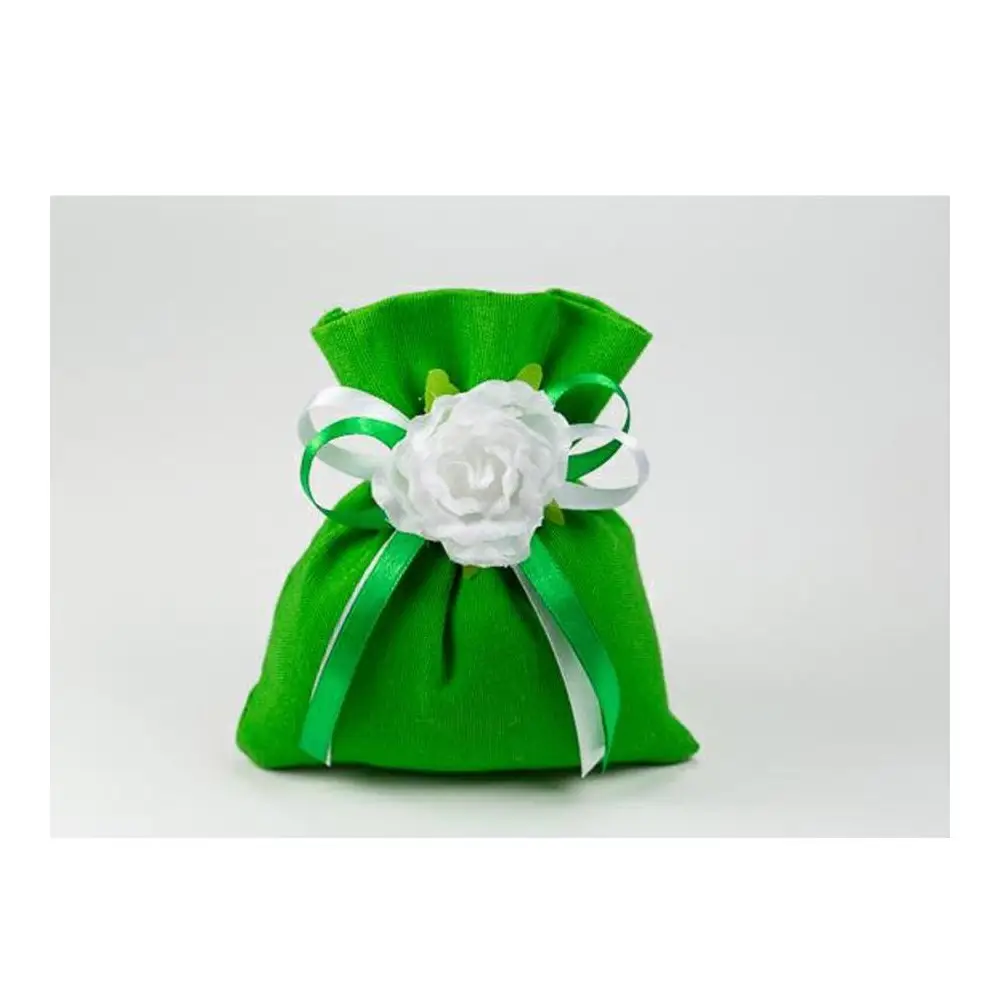 Sacchetto Piccolo Toscana Verde Prato 10PZ 11cmx13h - A2938-P ( decorazioni non incluse )