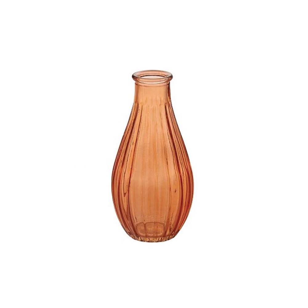 Bottiglia di vetro Lustrato Arancio Chiaro d 7 h 14 cm - BT06/14L88
