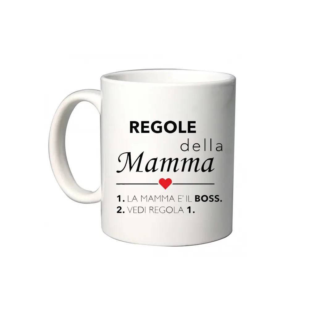 Tazza Festa della Mamma  " Regole Boss "