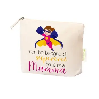 Pochette Trousse Festa Della Mamma " Supereroe "