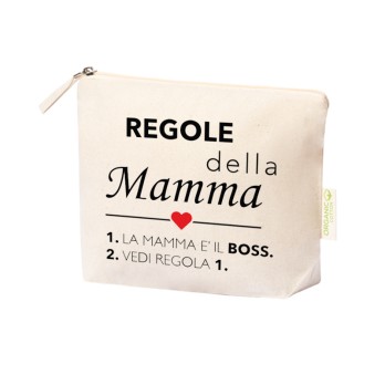 Pochette Trousse Festa Della Mamma " Regole Boss "