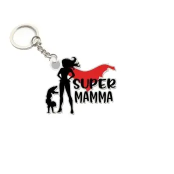Portachiavi in plexiglass " Super mamma "