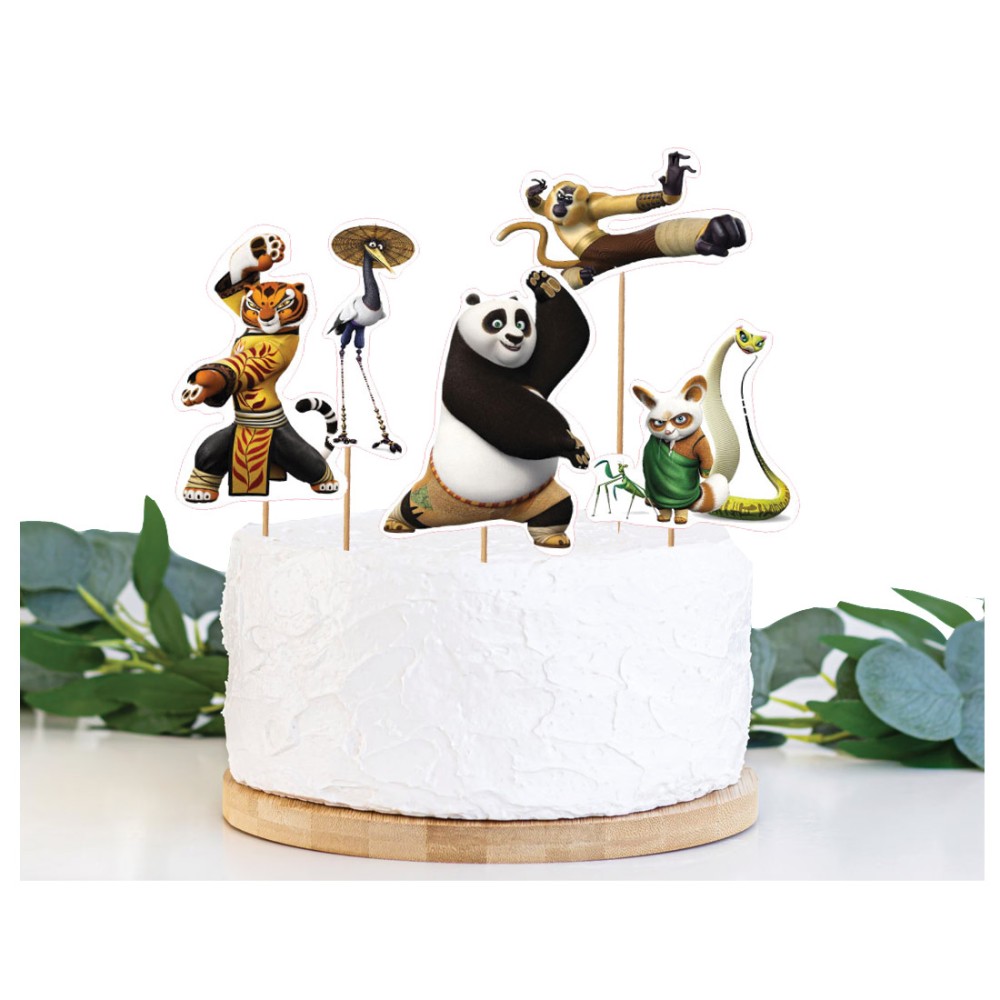 Cake Topper Picks Kung Fu Panda - 5pz