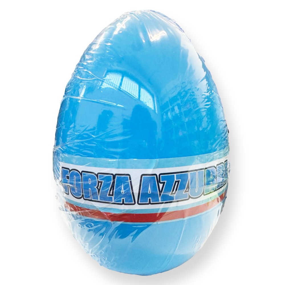 Uovo di plastica con Sorpresa Forza Azzurri gadget festa Napoli