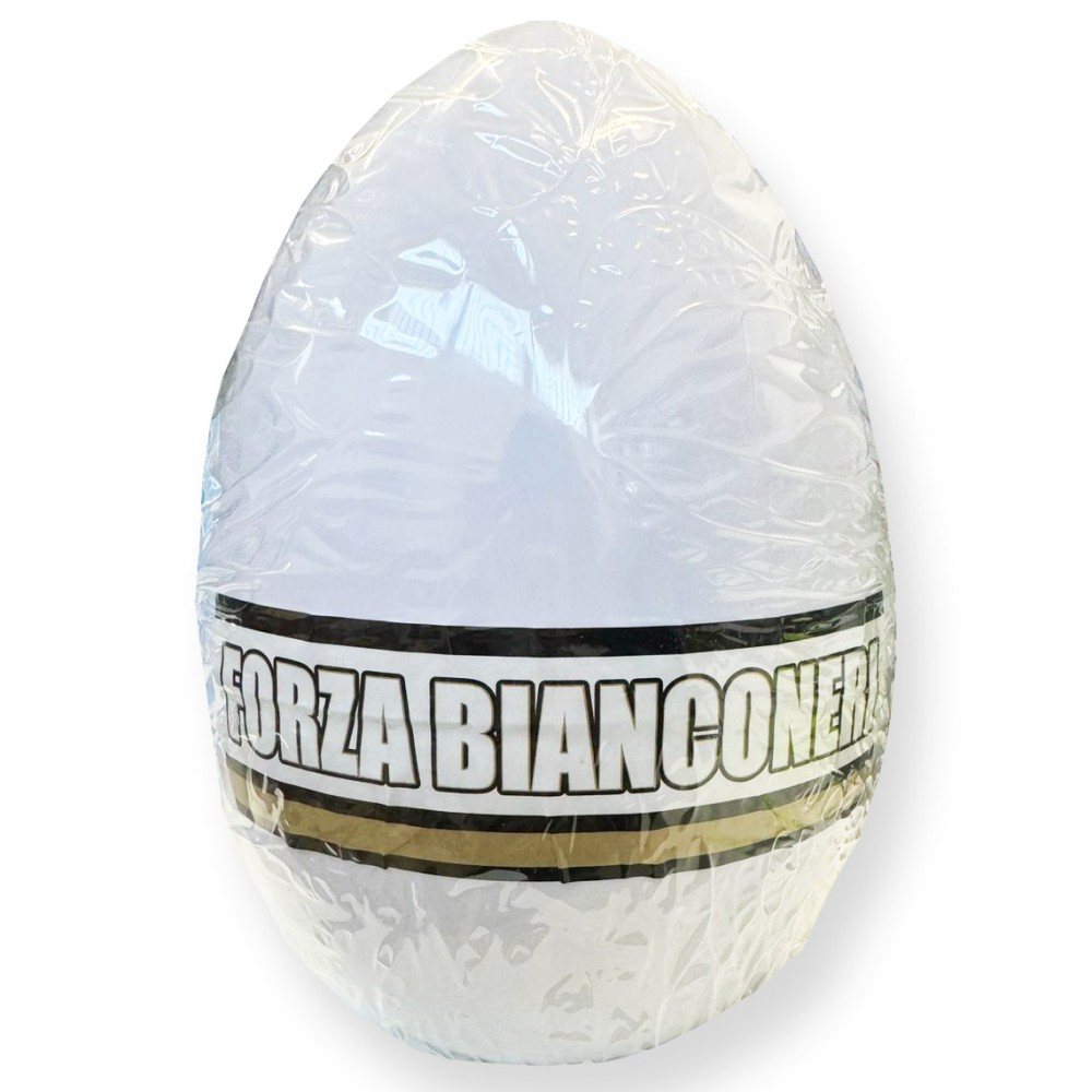 Uovo di plastica con Sorpresa Forza Bianconeri gadget festa Juventus