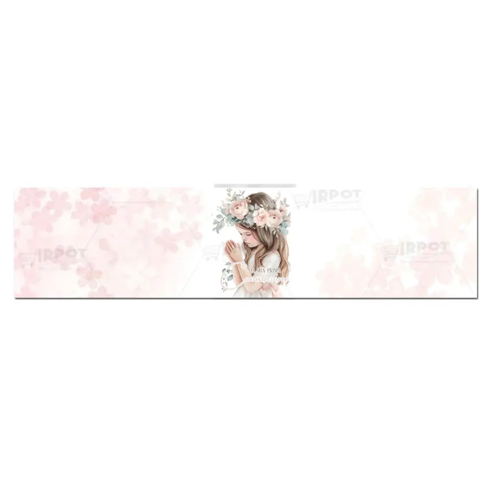 Fascetta adesiva per bottiglie Prima Comunione Romantic Girl