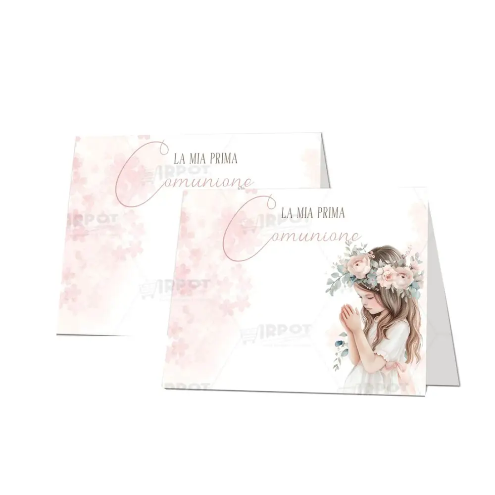 Targhette Segnagusto Prima Comunione Romantic Girl - 9 pz