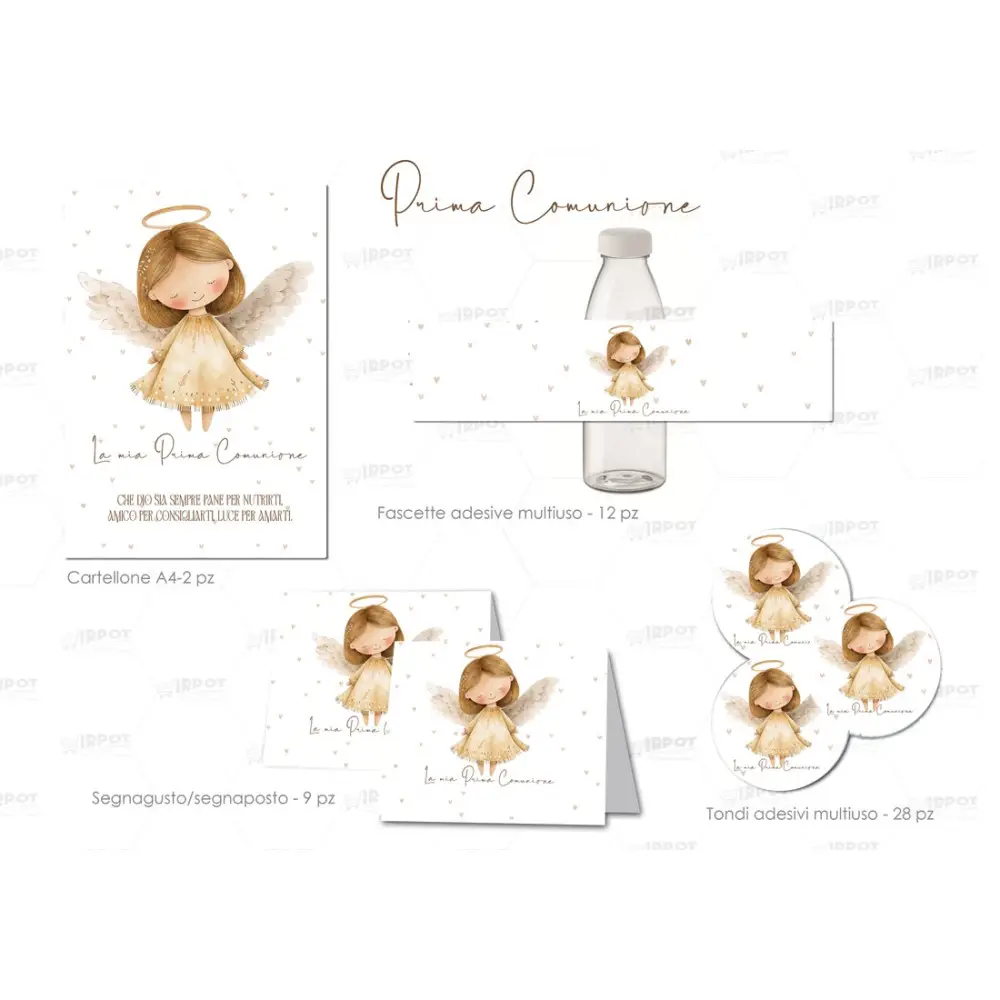 Decorazioni festa di Carta Prima Comunione Little Angel