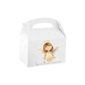 Box Contenitore Caramelle e Pop Corn Prima Comunione Little Angel
