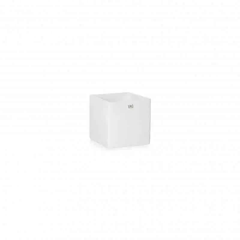 vaso cubo bianco CR35/13W 13,5 x 13,5 cm