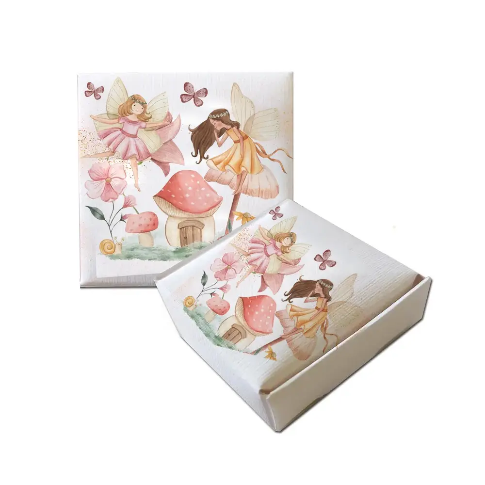 Scatolina Portaconfetti Mattonella Battesimo Fairy Giardino delle fate - 1 pz