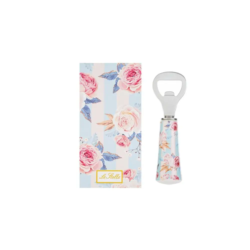 Apribottiglie Stripes and roses 12cm  con scatola - 56371