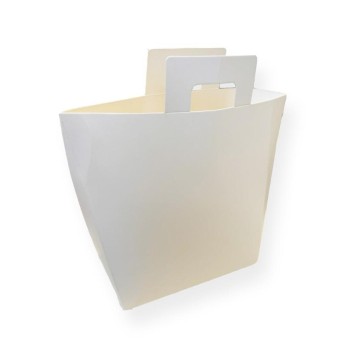 Busta Shopper Portafiori in cartoncino Bianco 14,5x12,5x6,5 cm - A24117/W