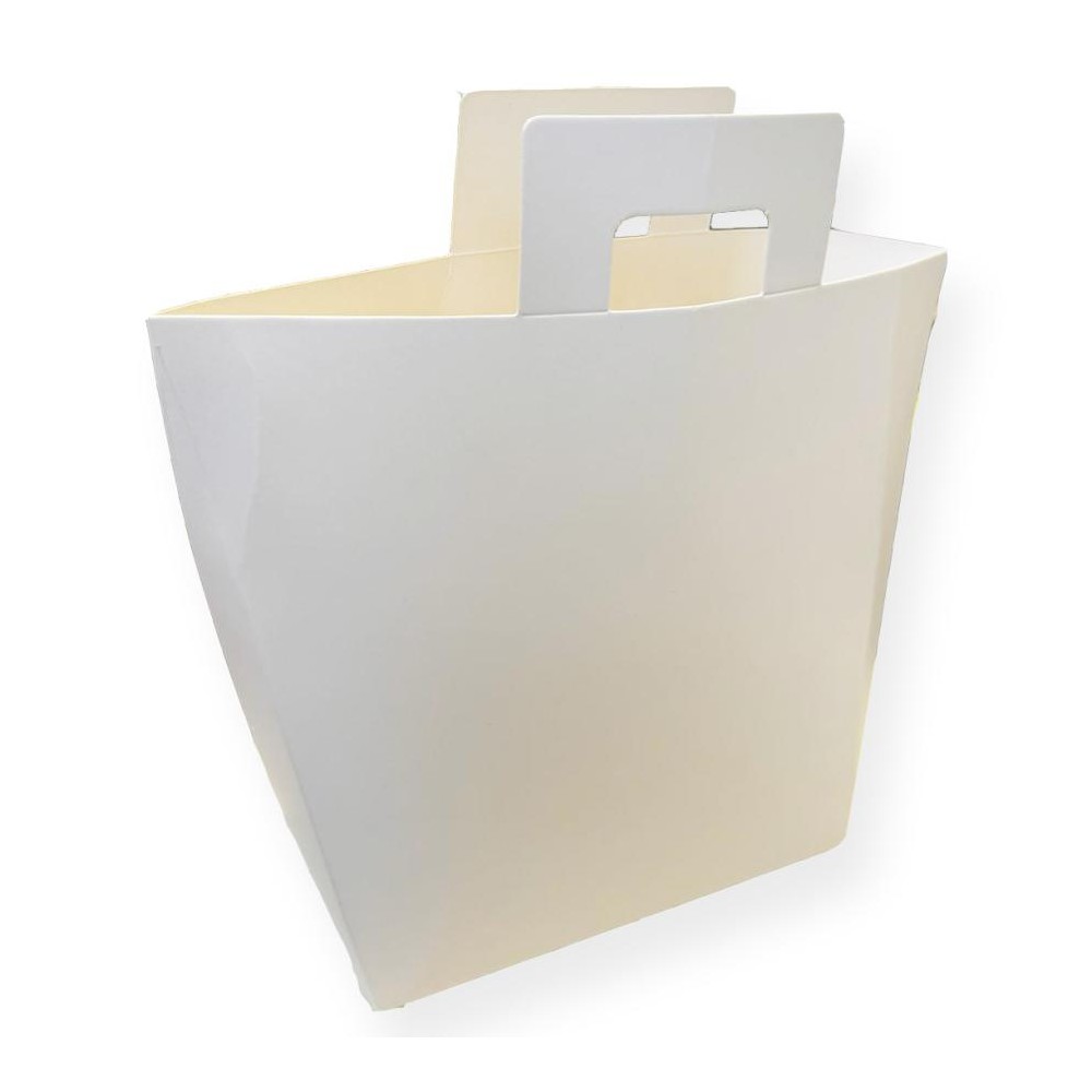 Busta Shopper Portafiori in cartoncino Bianco 18x15,5x8,5 cm - A24118/W