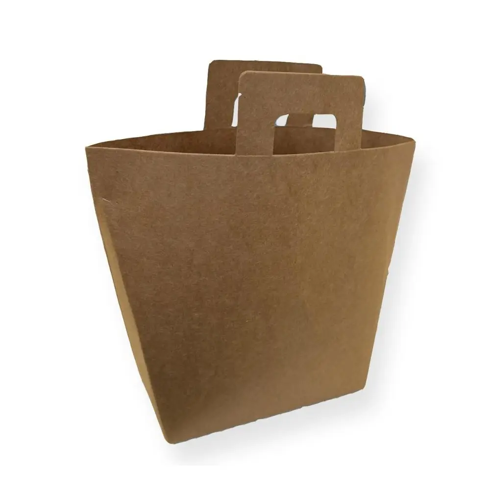 Busta Shopper Portafiori in cartoncino Kraft 18x15,5x8,5 cm - A24118/KRA