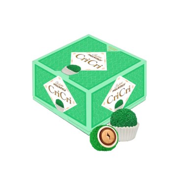 Confetti Maxtris alla nocciola CriCri Verde con pirottini - Vassoio 500g - CRICRIV500
