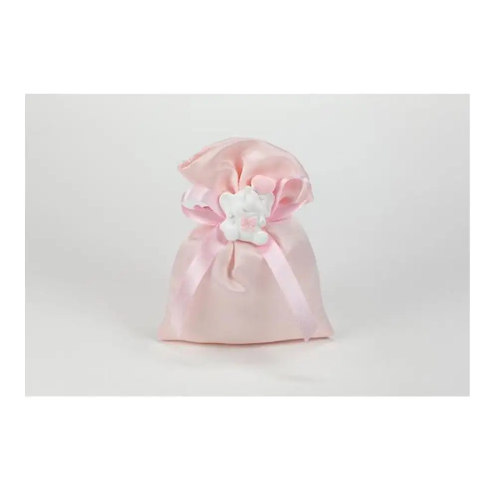 Sacchetti di Raso Piatto 50 Rosa 10pz  cm10x12h -  A2966 03  ( decorazioni e nastrino non inclusi)