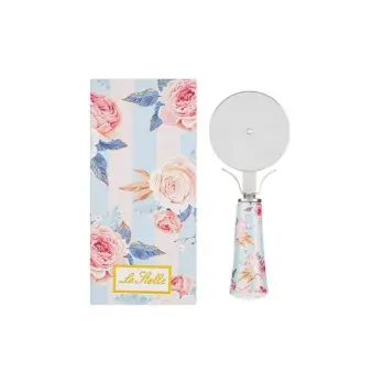 Tagliapizza Stripes and roses 15cm  con scatola - 56372