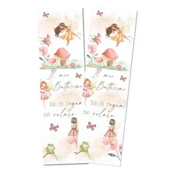 Segnaposto Rettangolare Battesimo Fairy Giardino delle Fate - 1pz