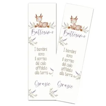 Segnaposto Rettangolare Battesimo Cerbiatto - 1pz