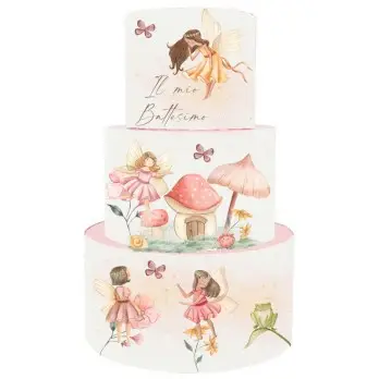 Torta Scenografica per Battesimo Fairy Giardino delle Fate