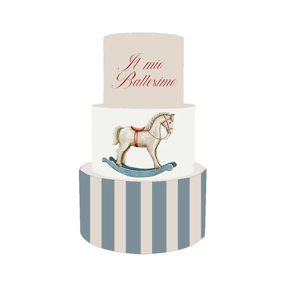 Torta Scenografica per Battesimo Cavalluccio a Dondolo