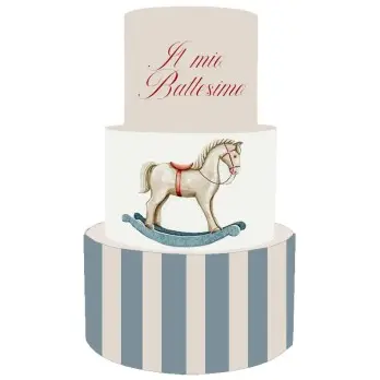 Torta Scenografica per Battesimo Cavalluccio a Dondolo