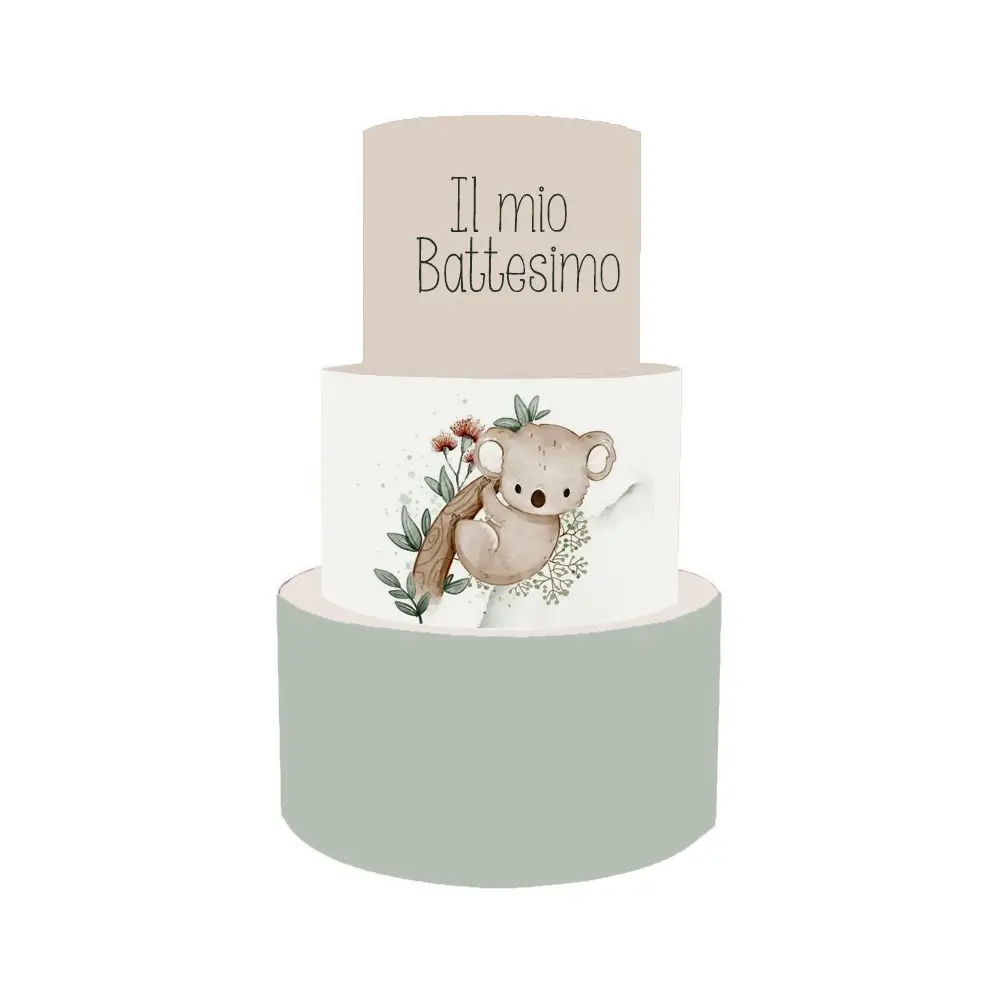 Torta Scenografica per Battesimo Koala New