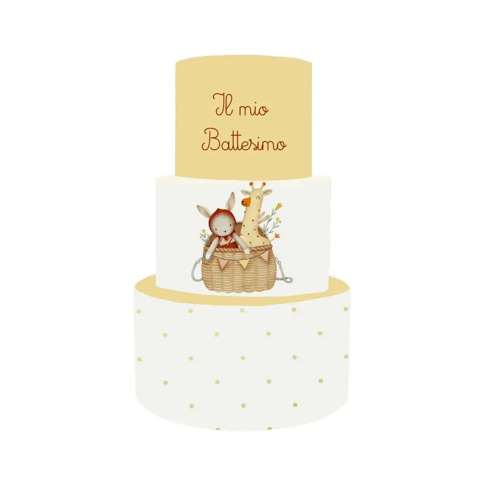 Torta Scenografica per Battesimo Vintage toys