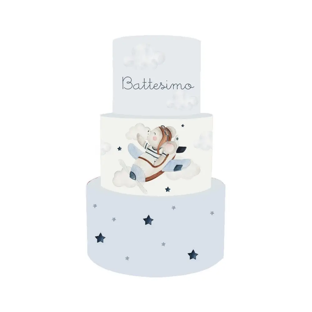 Torta Scenografica per Battesimo Aviatore