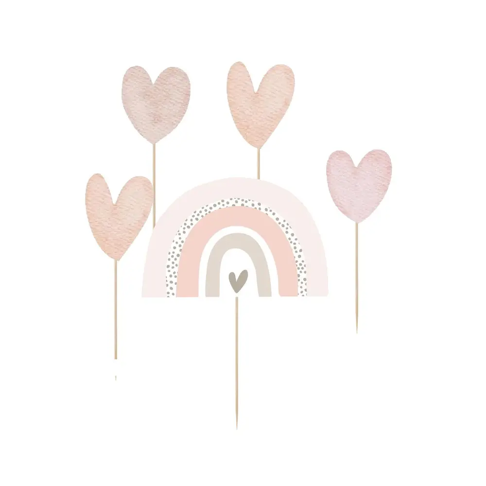 Topper Picks Arcobaleno Boho Rosa - 5pz