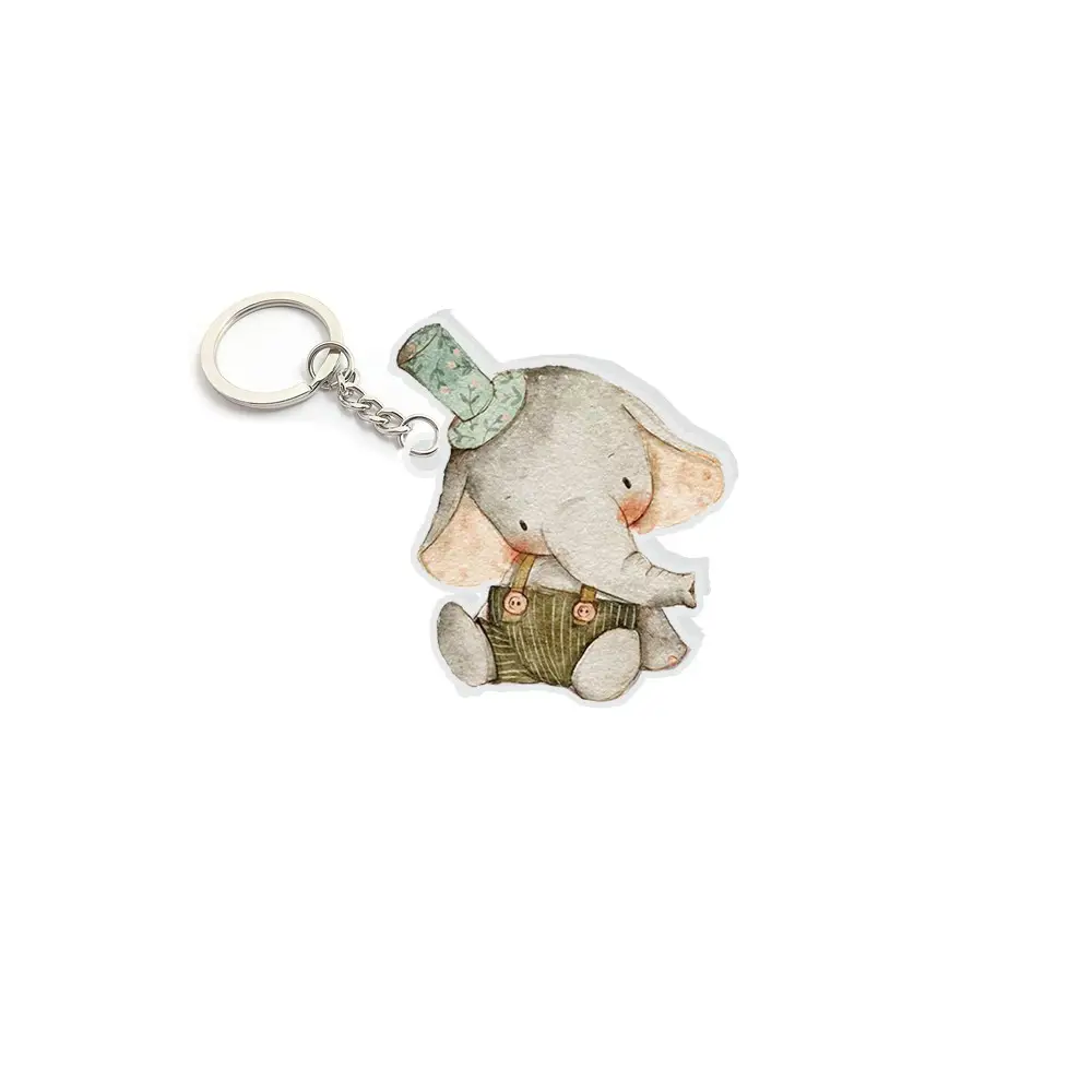 Portachiavi in plexiglass Elefantino Green - 1 pz.