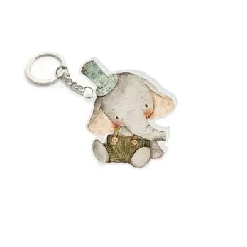 Portachiavi in plexiglass Elefantino Green - 1 pz.