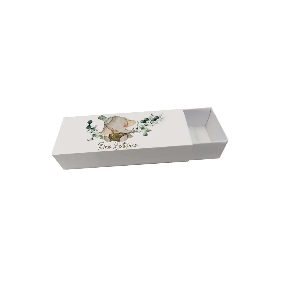20 scatoline portaconfetti fiammifero Elefantin Green