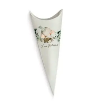Cono Battesimo Elefantino Green - 20pz