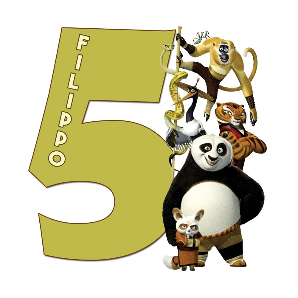 Kung fu panda Polistirolo Personalizzabile 60 cm